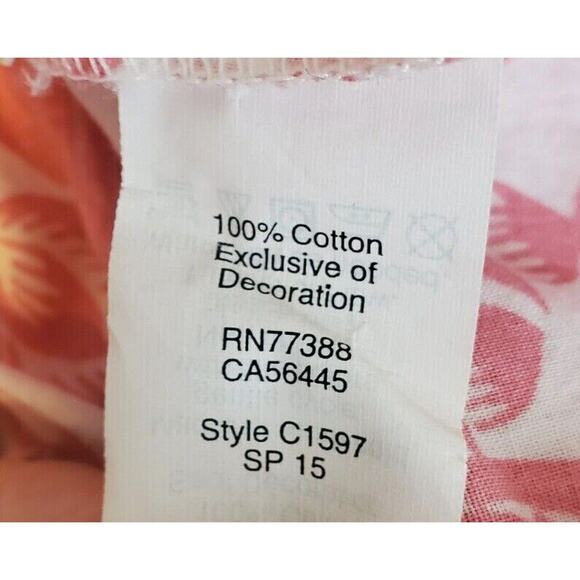 J Crew Lightweight Cotton Pink Floral Embroidered 1/4 Button Long Sleeve Top XS - Picture 5 of 5